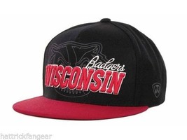Wisconsin Badgers TOW Sublime NCAA College Logo Strapback Flat Bill Cap Hat - £14.36 GBP