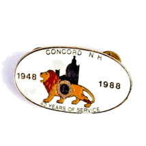 Lions Club Concord NH 40 Years of Service 1948 1988 Pin NWT - £6.22 GBP