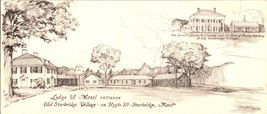 Vintage 1960s Old Sturbridge Village Motel Mass Panorama Long Unposted Postcard - £13.63 GBP