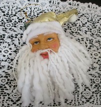 Gold Santa Head Ornament - $143.91 MXN