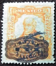 1910 Mexico 5 Centavos Hidalgo G.P de M. Over stamped - £0.78 GBP