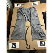 Street Cargo Pants Men&#39;s 48x33, Straight Leg Light Gray Pants, NWT, Flat... - $12.87