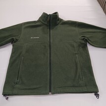 Columbia XM6981 Men's Medium Green Full Zip Fleece Jacket Stand-Up Collar Pocket image 12