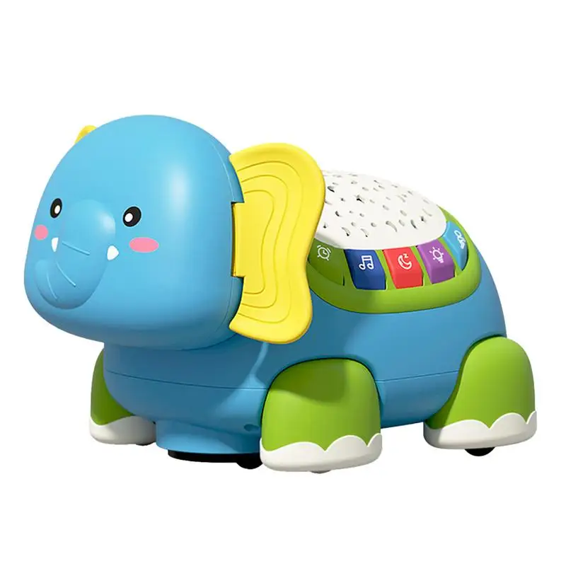 Elephant Musical Toys Elephant Crawling Musical Baby Toy With Light Sound Infant - £23.76 GBP+