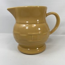 Longaberger Pottery Woven Traditions Butternut Yellow 64 oz 2 Qt 7&quot; Pitcher PL22 - $23.38