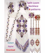 Bead loom patterns Split-Loom Necklace Gerdan, Beading Loom Stitch, PDF ... - $20.34 CAD