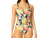 Hurley Ladies&#39; Size Small, One-Piece Swimsuit UPF 50+, Black Multi-Color... - £19.65 GBP