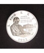 Uncirculated Proof 1993-S San Francisco Mint James Madison Half Dollar - £11.55 GBP