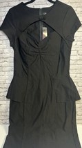 NWT Rock Steady Women&#39;s Black Dress Sheath Sweetheart Cap Sleeve XL Pin Up 1950s - $60.78