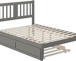 AFI Tahoe Full Bed with USB Turbo Charger and Twin Trundle in Grey - £379.58 GBP