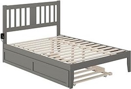 AFI Tahoe Full Bed with USB Turbo Charger and Twin Trundle in Grey - £383.13 GBP