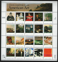 US 1997  Four Centuries of American Art MNH Souvenir Sheet of 20 Stamps - £5.71 GBP