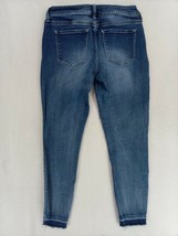 Maurices Women Blue Skinny  Distressed Raw Hem Denim Jeans Stretch Low-R... - $12.34