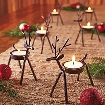 Cast Iron Christmas Reindeer Tealight Holder (Pack of 2) Candle Holder Best Gift - £23.73 GBP