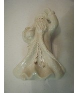 BEAUTIFUL CREAM AND GOLD SANTA STATUE HOLDING GIFTS 6 INCH HIGH - £10.13 GBP