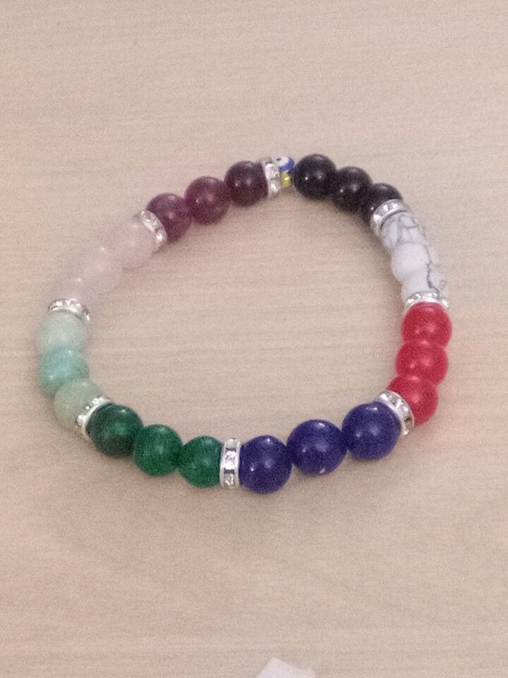 Natural Stone Chakra Healing Bracelet - $4.56