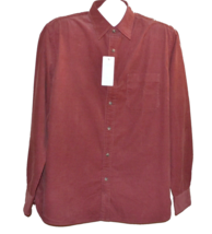 UNIQLO Men&#39;s Red Corduroy Cotton Soft Shirt Size L - $39.85
