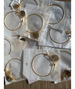 Wholesale Lot of 20 Charm Bracelet Bangles Gold Tone with 2 charms. Rese... - £27.25 GBP