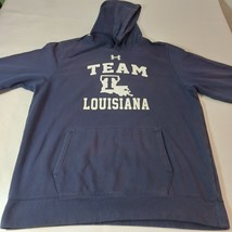Under Armour TEAM LOUISIANA Men's Blue Drawstring Hoodie Pullover Sweatshirt XL image 6