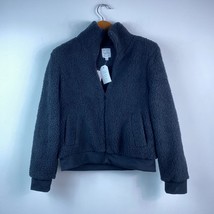 Hippie Rose Juniors M Black Faux Sherpa Lined Bomber Jacket NWT AY43 - £16.95 GBP