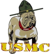 USMC with Bulldog Decal - $8.99
