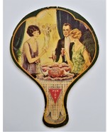 antique HAND FAN Mrs JOHN SMITH reading pa CONFECTIONERY pur ox coo coo ... - £52.68 GBP