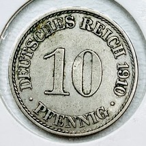 1910 A German Empire 10 Pfennig Coin - £7.02 GBP