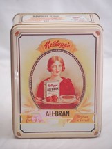 Vintage Kellogg&#39;s All Bran Cereal Litho Tin Can 1991 Container Advertising Ads - £15.81 GBP