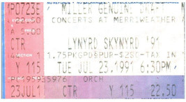 Lynyrd Skynyrd Concert Ticket Stub July 23 1991 Columbia Maryland - £19.09 GBP