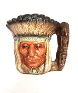 Huge vintage chalkware Native American Indigenous Person head mug - $556.66 MXN