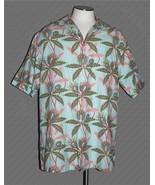 Daniel Cremieux Jacobean Tropical Floral Linen Blend One-Pocket Shirts M... - $24.99