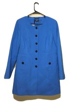 KARL LAGERFELD Double Weave Topper Coat Blue SZ 12 NEW - $130.05