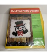 Contessa Vintage Latch Hook Kit 12&quot; x 12&quot; Frosty Snowman Pillow Design #932 - €15,10 EUR