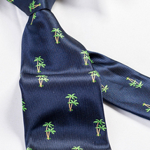 Kings Collection Men Formal Tree Pattern Ties Polyester Blue Neck Tie - £15.41 GBP
