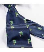 Kings Collection Men Formal Tree Pattern Ties Polyester Blue Neck Tie - $25.96 CAD