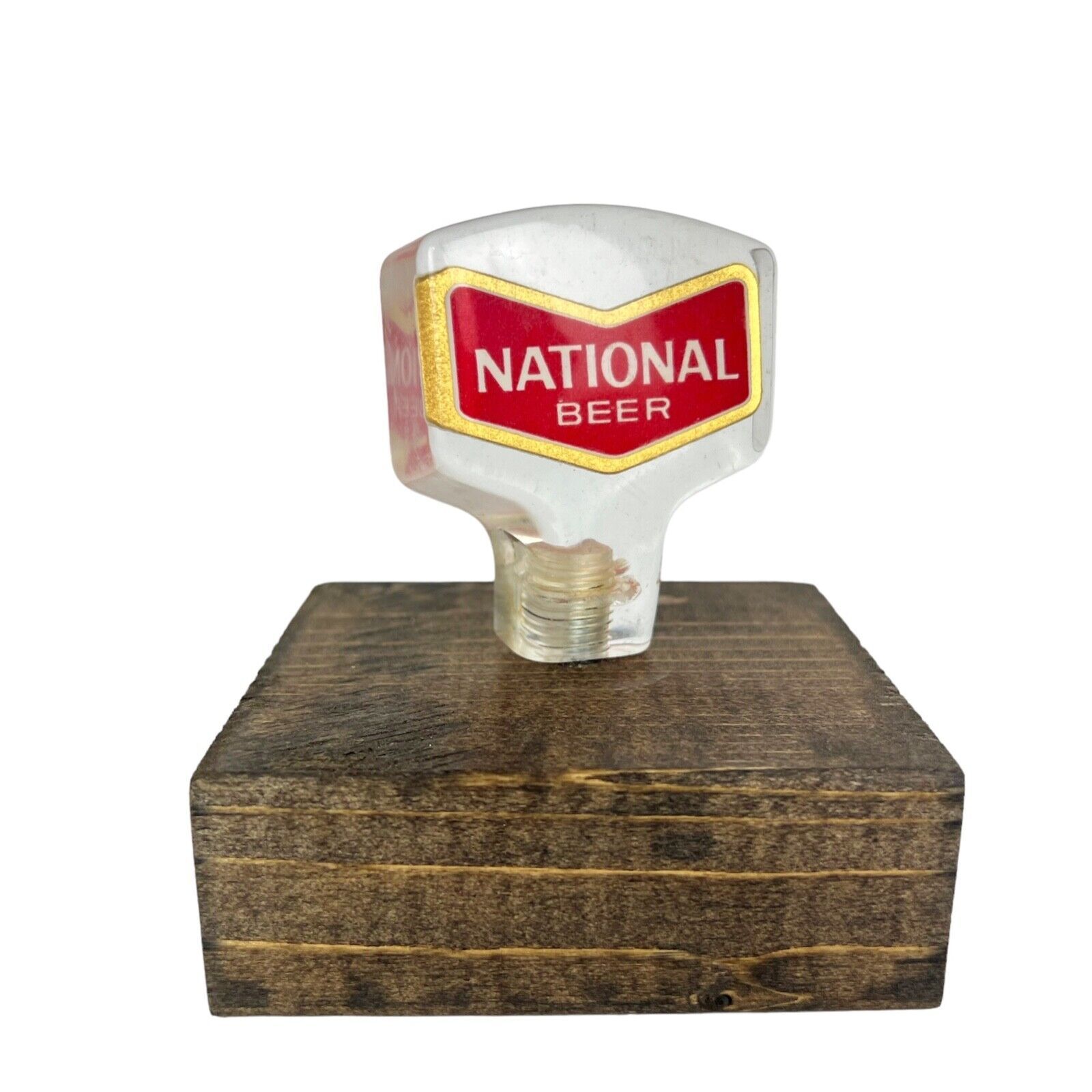 Primary image for Vintage National Beer Lucite Acrylic Short Mini Tap Handle Knob Baltimore MD