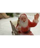 VTG Santa Sleigh Reindeer Christmas Miniature Plastic Decoration Hong Kong - €23,91 EUR