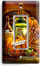 Harvest Table Wine Double Gfci Light Switch Wall Plate Cover Home Kitchen Decor - £8.21 GBP