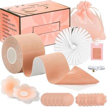 Boob Tape Kit - Boobytape for Breast Lift w Body Tape, 2 Pcs Silicone Re... - £10.82 GBP