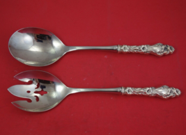 Lily by Whiting Sterling Silver Salad Serving Set 2pc HH WS Pcd Custom 10 1/2&quot; - £188.47 GBP