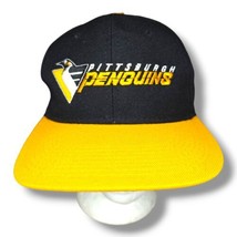Vintage Pittsburgh Penguins NHL Cap Hat Old Logo Spell Out Snapback Hockey  - £12.54 GBP