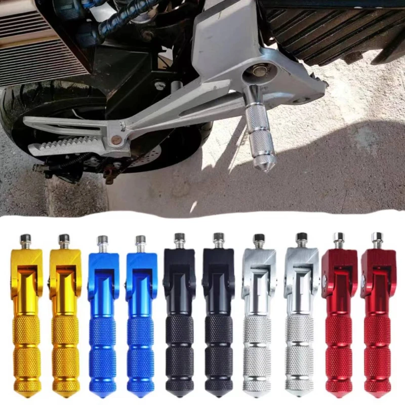  aluminum folding rearset footrests foot rest foot pegs pedal fit modified for kawasaki thumb200