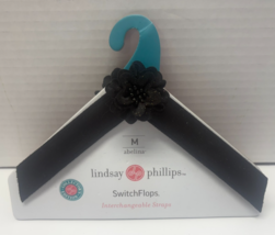 Lindsay Phillips M Abelina Black Interchangeable Switch Flops NEW - $4.95