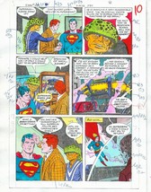 Original 1985 Superman 409 page 10 DC Comics color guide art colorist&#39;s artwork - £45.95 GBP