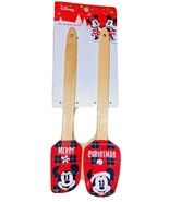 Disney Mickey Minnie Mouse 2 Pack Silicone Spatula Set Gift Red Black Plaid - £8.55 GBP