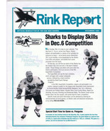 San Jose Sharks Newsletter Rink Report December 1992 - $3.66