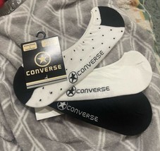 Converse Women&#39;s Half Cushion Ultra Low Socks 3 Pairs Size 4-10 Black White - $16.83