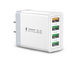 Usb Wall Charger, 40W 4-Port Fast Charger Block, Multiport Usb Cube Powe... - $25.99
