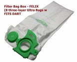 8 Vacuum Bags, GENUINE SEBO Filterbox Felix ULTRA Cloth. Part 7029ER - $31.68