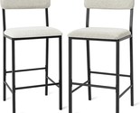Lavievert Counter Height Barstools, Set Of 2 Bar Chairs, Kitchen Island,... - £132.53 GBP